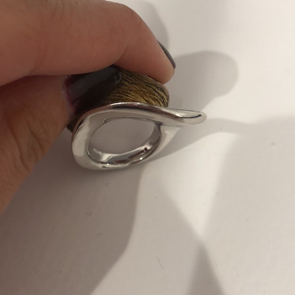 Silver and gold ring - Picture 8 of 8